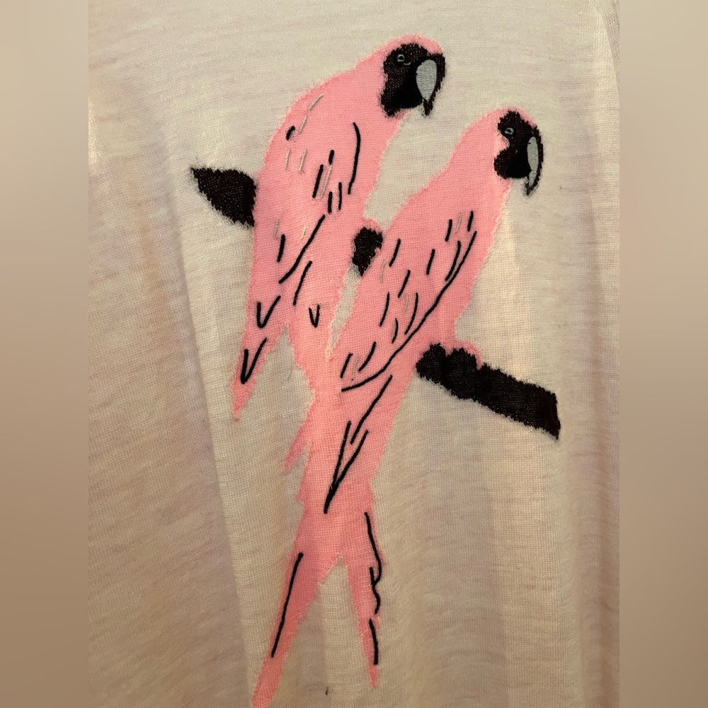 Pink parrot J. Crew Factory sweater size large